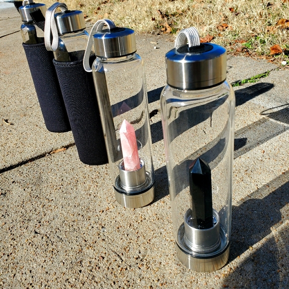 🖤Obsidian Point Glass Waterbottle🖤 - Picture 2 of 6